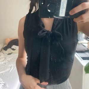 White House black market office blouse - xs petite